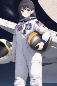 girl, astronaut, standing, aircraft, full view, looking at viewer,  s-405396598.png

